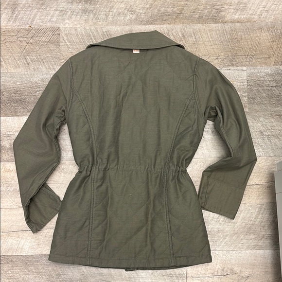 Billabong Women's Green Utility Jacket Relaxed Fit Cotton M - Picture 7 of 8